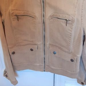 NWT RALPH LAUREN Womens Sz 10 Cotton Twill Outerwear Jacket Beige Tan  $180